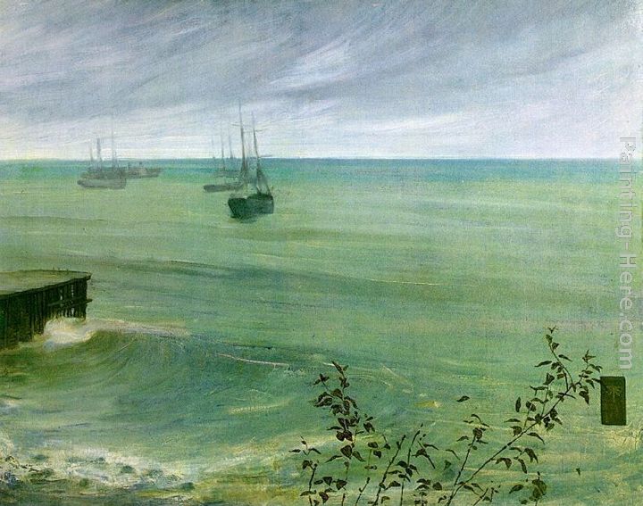Symphony in Grey and Green The Ocean painting - James Abbott McNeill Whistler Symphony in Grey and Green The Ocean art painting